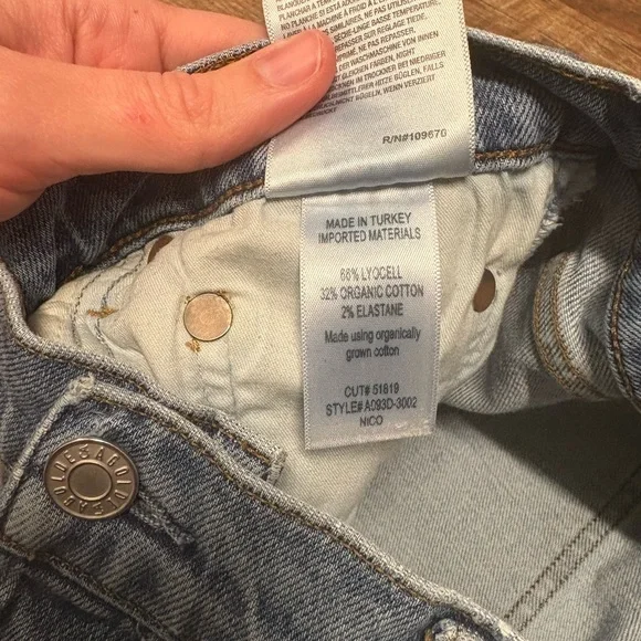 Agolde Nico High-Rise Slim Organic Cotton/Lyocell Blend Jeans Size 29 - Picture 4 of 6